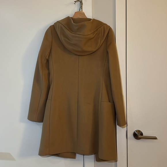 Women's Camel Hooded Coat - Picture 3 of 3
